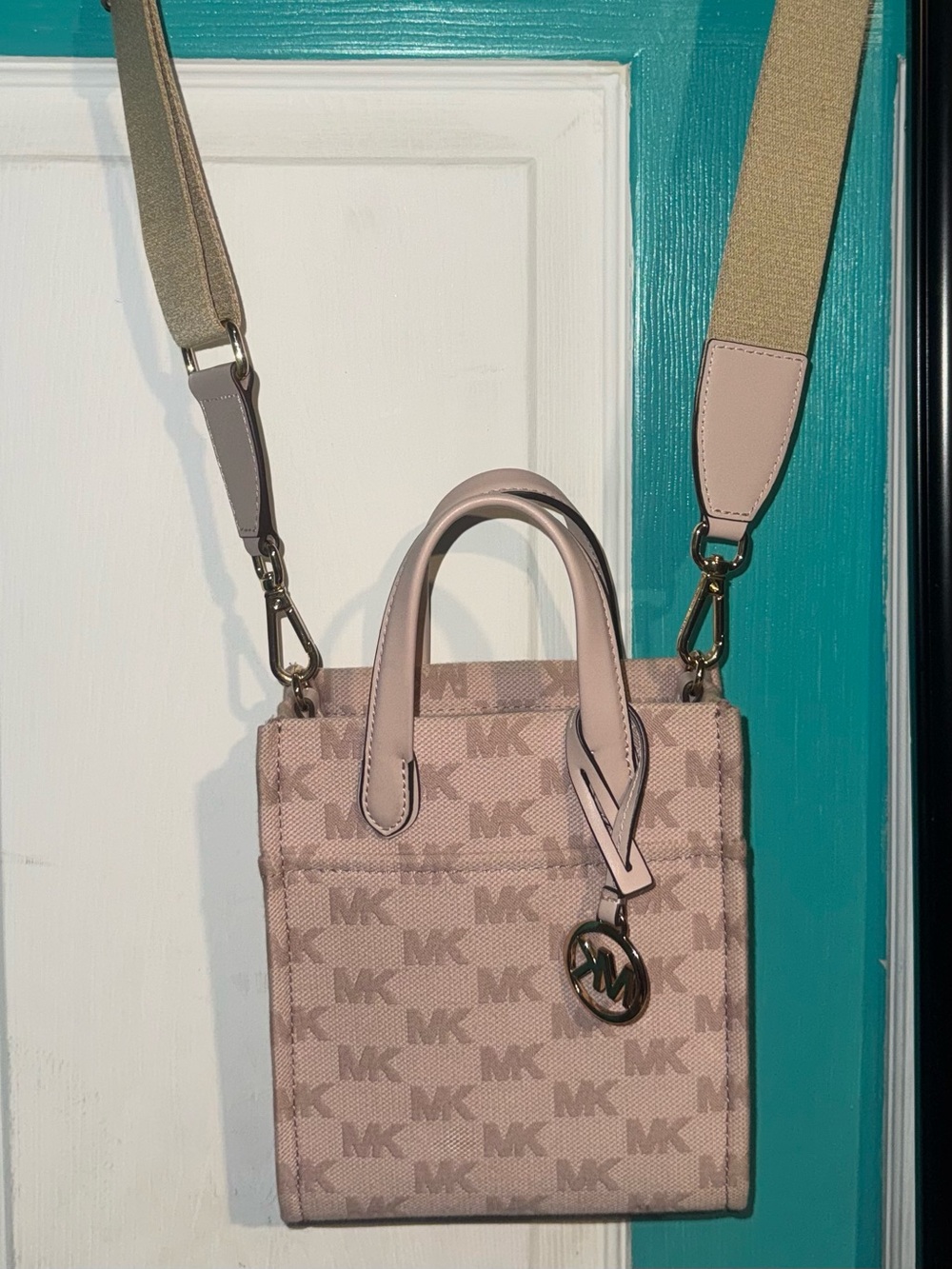 Michael Kors Pink Signature Canvas Crossbody